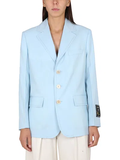 Marni Single-breasted Blazer Jacket In Blue