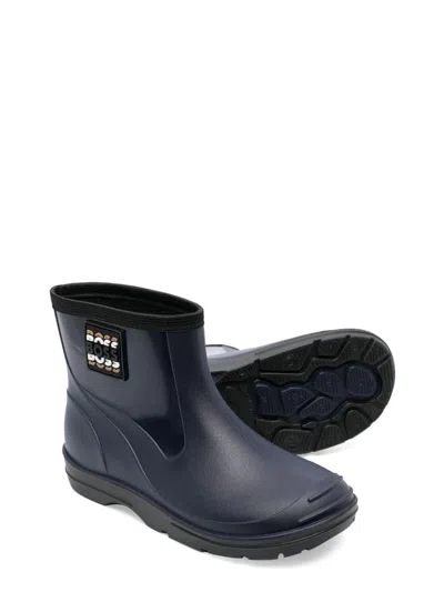 Hugo Boss Boss Rain Boots In Blue