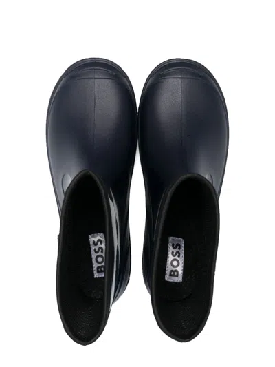 Hugo Boss Boss Rain Boots In Blue