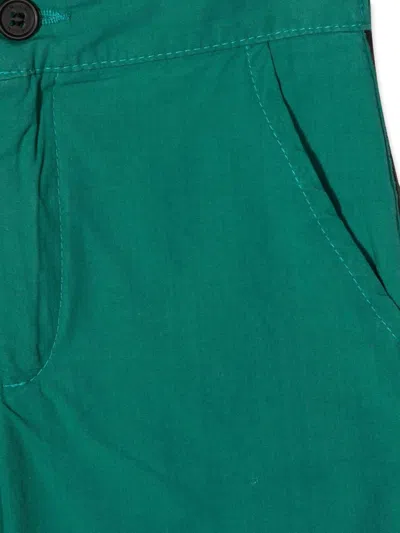 Msgm Cotton Bermuda In Green