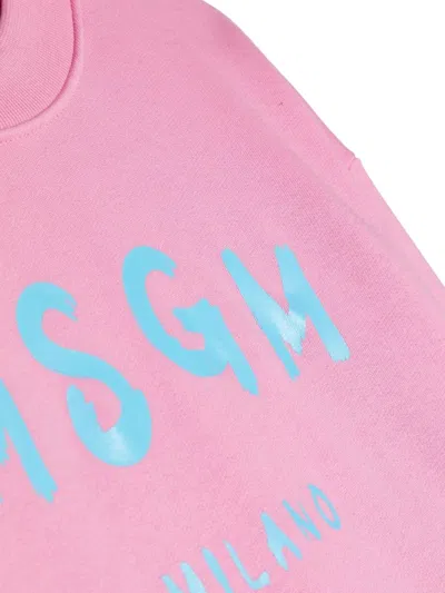Msgm Sweatshirt Dress In Pink