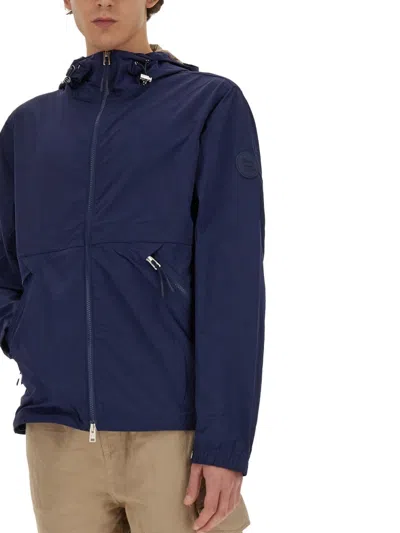 Woolrich Nylon Jacket In Blue