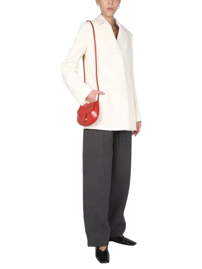 Jil Sander Inverted Lapel Tailored Blazer In White