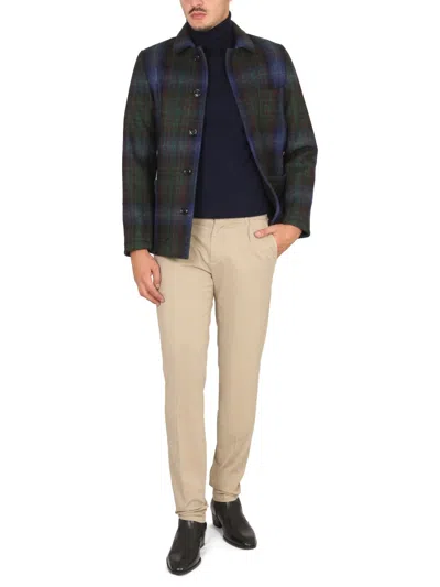 Aspesi Classic Collar Winter Jacket For Men In Blue