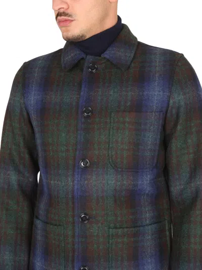 Aspesi Classic Collar Winter Jacket For Men In Blue