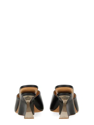 Off-white Jug Wedge-heel Leather Sandals In Black