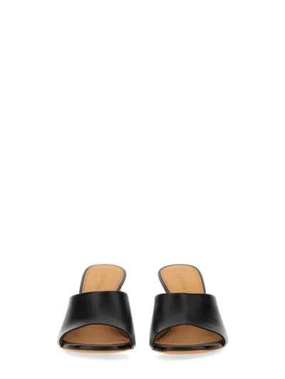 Off-white Jug Wedge-heel Leather Sandals In Black