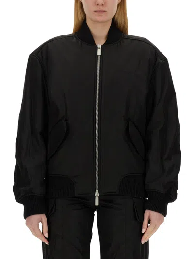 Off-white Off White Nylon Bomber Jacket In Black