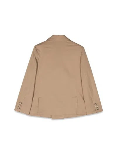 Fay Double Breasted Jacket In Neutral
