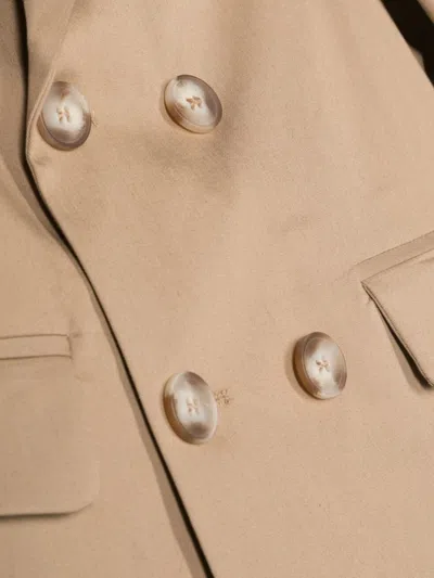 Fay Double Breasted Jacket In Neutral