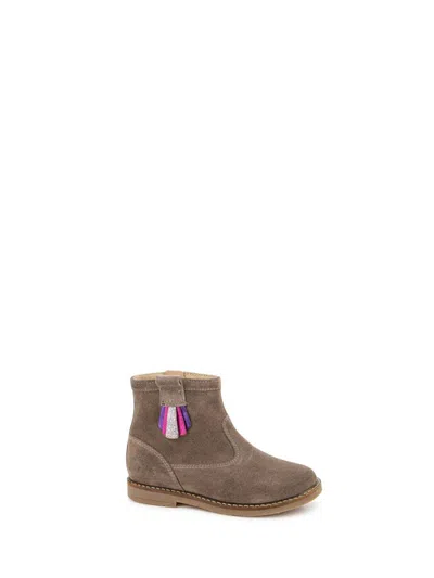 Pom D'api Chic Mini Arty Boots For Girls In Brown