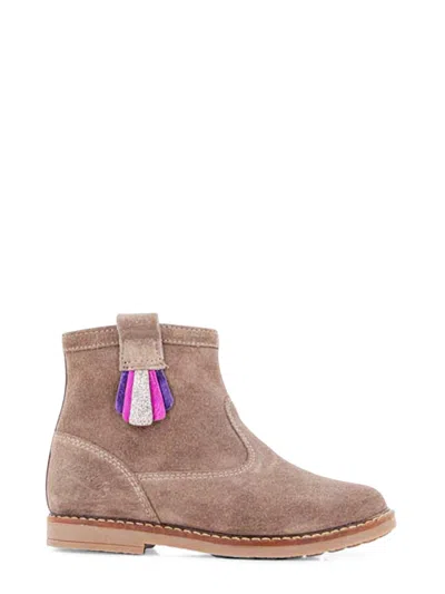 Pom D'api Chic Mini Arty Boots For Girls In Brown