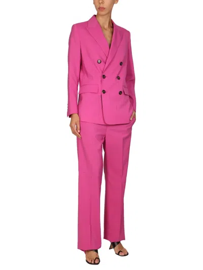 Dsquared2 Fuchsia Solid Notched Lapel Jacket In Pink