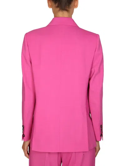 Dsquared2 Fuchsia Solid Notched Lapel Jacket In Pink