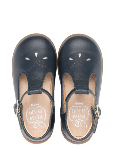 Pom D'api Mini Stand-up Sandals For Baby Boys In Blue