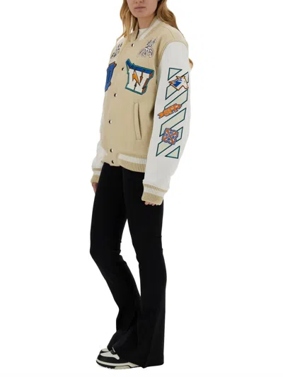 Off-white Off White Varsity Jacket In Neutral