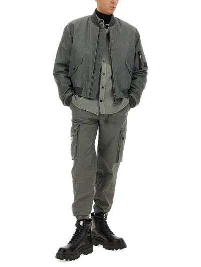 Dolce & Gabbana Oversized Zip-up Bomber Jacket In Green