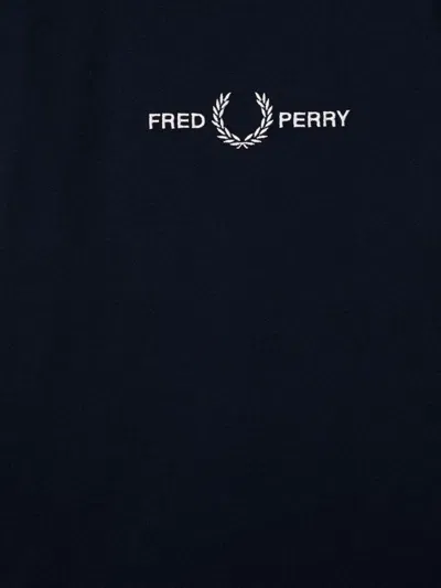 Fred Perry Embroidered T-shirt In Blue