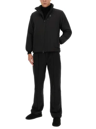 South2 West8 Logo Jacket High Collar Chest Pocket In Black