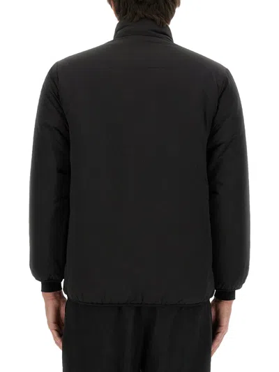 South2 West8 Logo Jacket High Collar Chest Pocket In Black