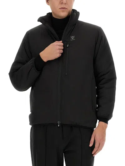 South2 West8 Logo Jacket High Collar Chest Pocket In Black