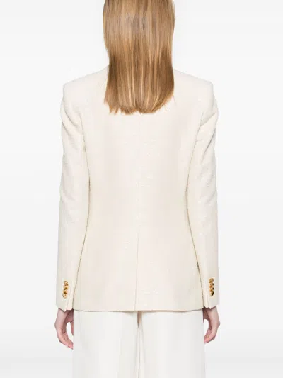 Tagliatore Cotton Blend Double-breasted Jacket In White