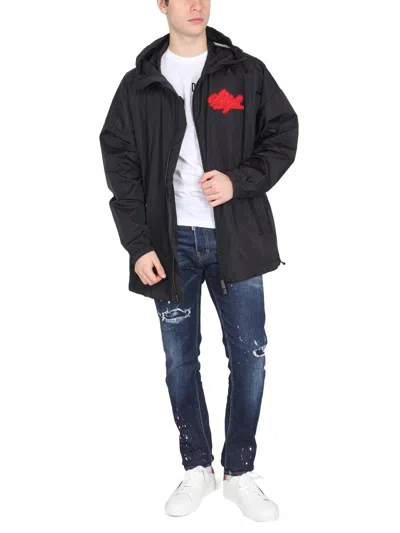 Dsquared2 Jacket With Logo Patch In Black