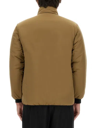 South2 West8 Jacket Logo High Collar Chest Pocket In Green