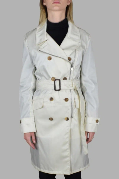 Prada Zip Belted Coat In Blue