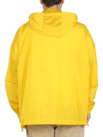 Dsquared2 Jacket With Logo Patch In Yellow