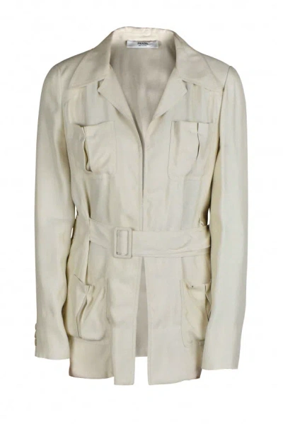 Prada Patch-pocket Suit In Neutral