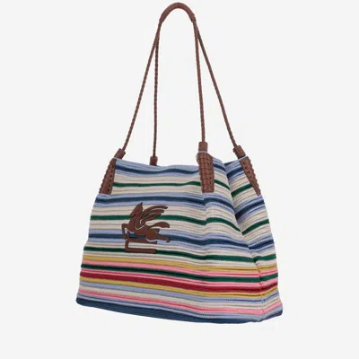 Etro Libra Medium Fabric Shopping Bag In Multi