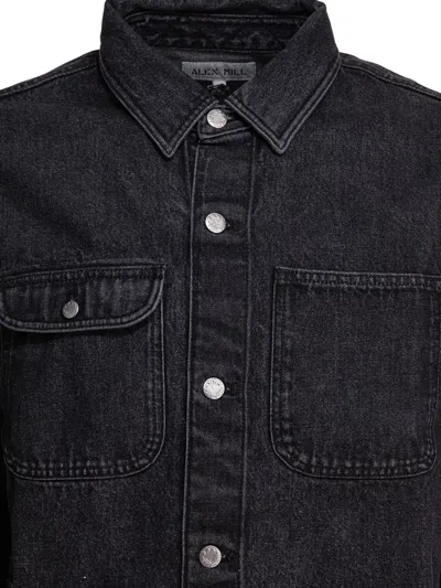 Alex Mill Button-fastening Cargo-pocket Jacket In Black