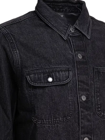 Alex Mill Button-fastening Cargo-pocket Jacket In Black