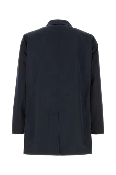 Herno Navy Blue Polyester Jacket In Blue
