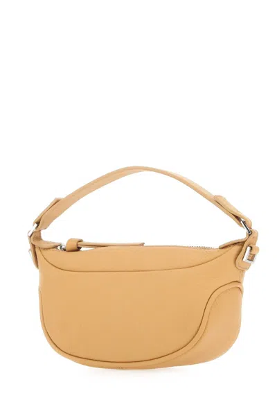 By Far Mini Sand Leather Ami Handbag In Nude
