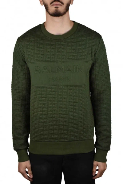 Balmain Men Sweatshirt In Green