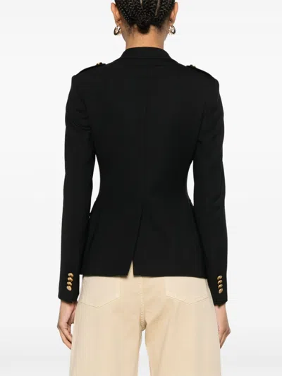 Tagliatore Wool Double-breasted Jacket Featuring Back Vent In Black