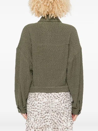 Iro Cotton Jacket Patch Pockets In Green