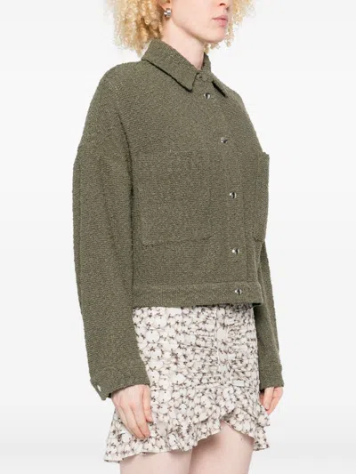 Iro Cotton Jacket Patch Pockets In Green