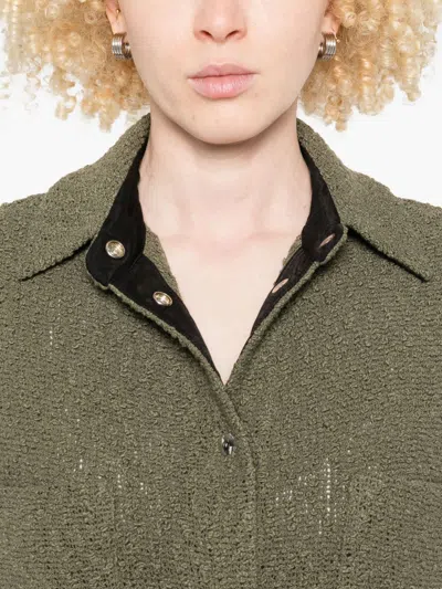 Iro Cotton Jacket Patch Pockets In Green