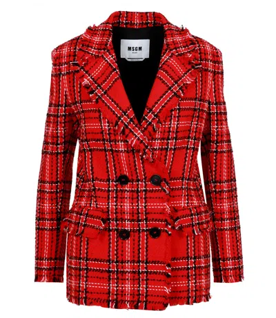 Msgm Jackets Red In Red