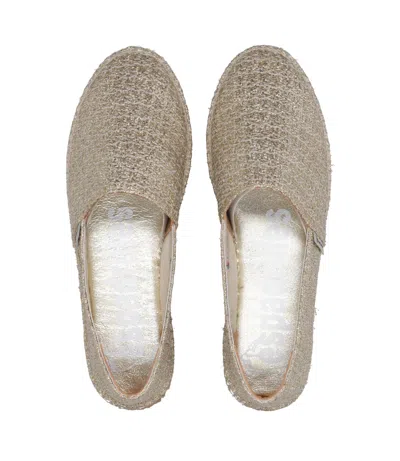 Espadrilles Flat Shoes Silver In Nude