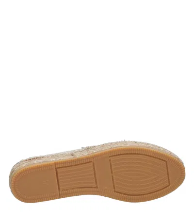 Espadrilles Flat Shoes Silver In Nude