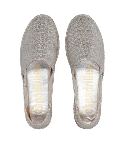 Espadrilles Flat Shoes Silver In Nude