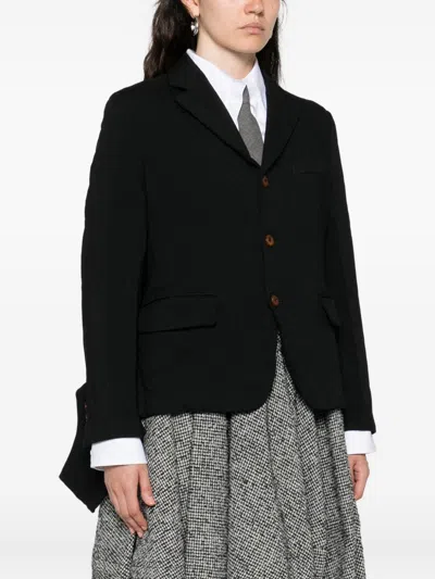 Comme Comme Tailored Jacket Single Breasted Notch Lapel In Black