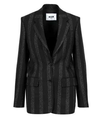 Msgm Jackets Black In Black