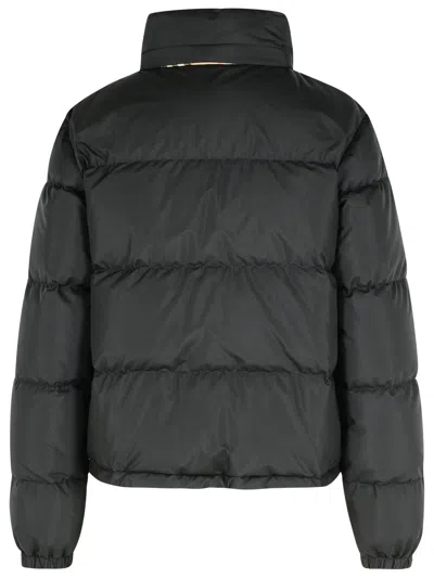 Burberry Black Polyester Down Jacket In Black