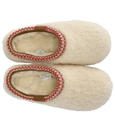 Ugg Tasman Maxi Curly 1158356-nat Slippers Womens Beige Sheepskin Slip On Gug183 In White