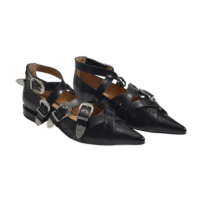 Toga Pulla Aj926 Flat Shoes In Black